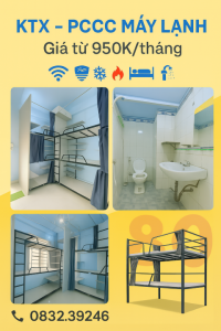 Ký túc xá Quận 10 giá rẻ Bao điện nước, uy tính, nhiều tiện ích. Có khắp HCM